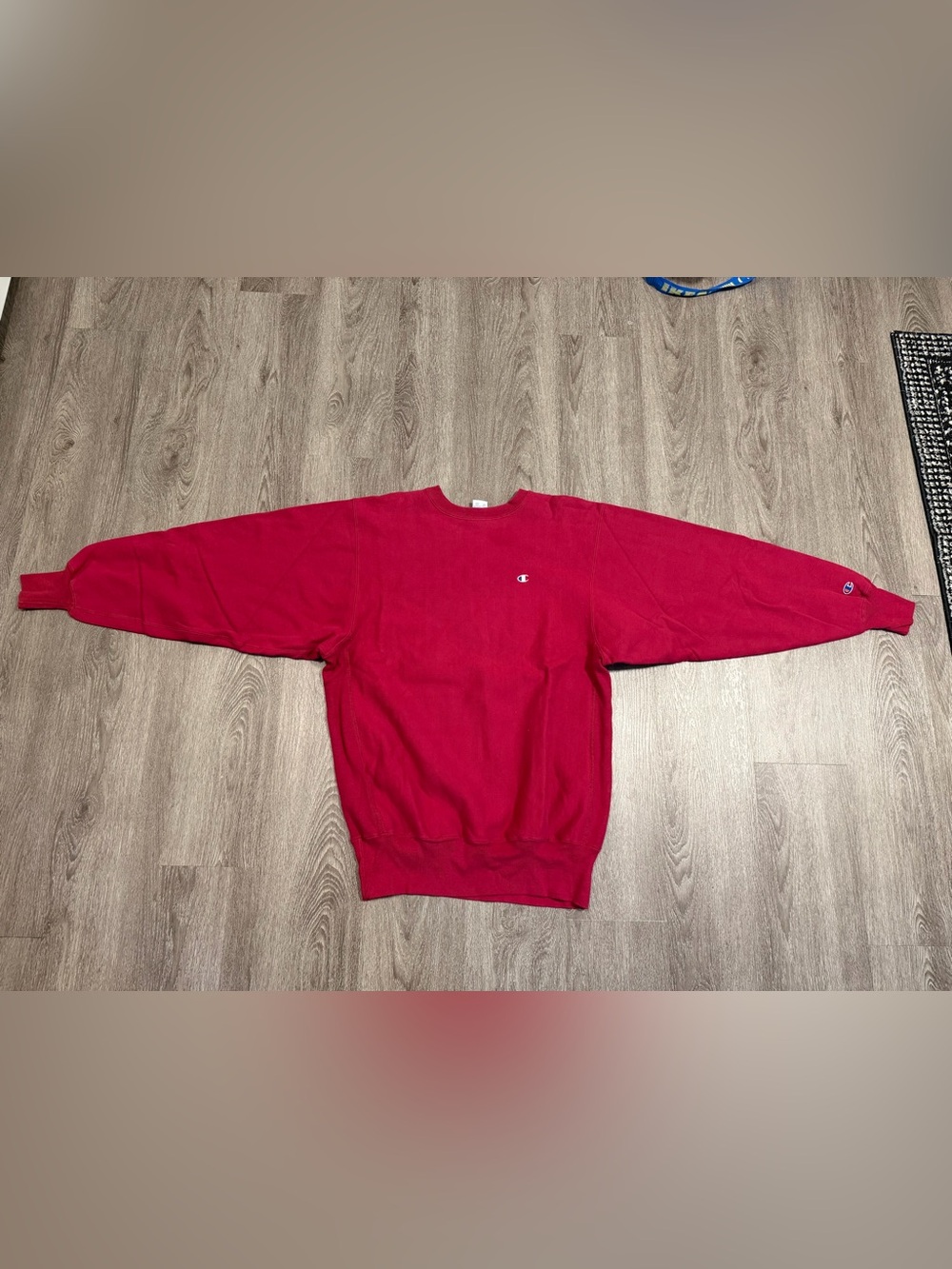 Vintage Champion Reverse Weave Sweatshirt XXL Red Made in USA Embroidered Logo